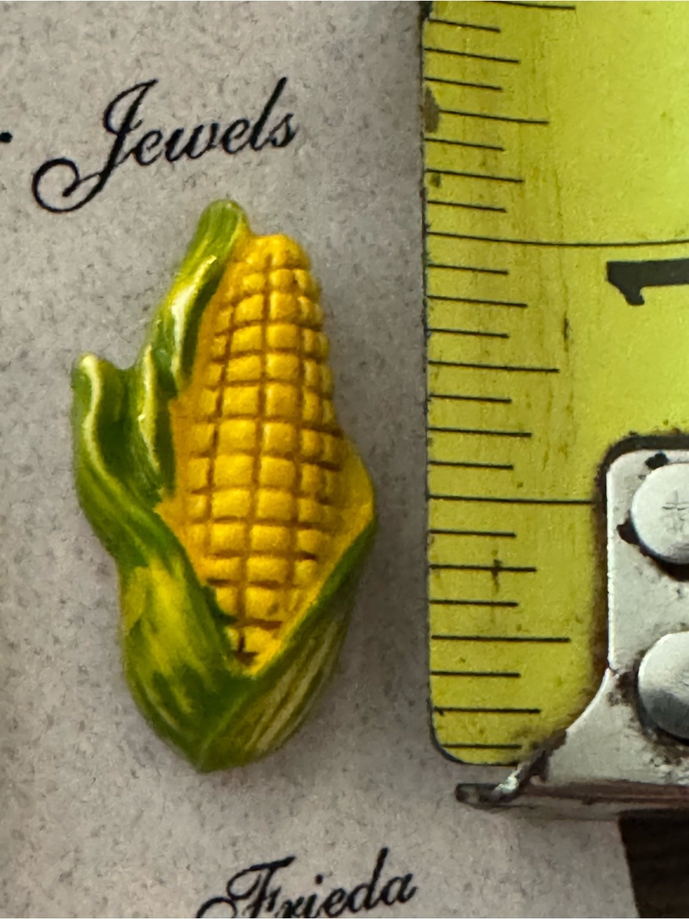 Novelty Yellow & Green Corn Cob Earrings - Picture 3 of 4